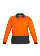 Syzmik ZH232 Unisex Hi Vis Basic Spliced Polo - Long Sleeve