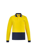 Syzmik Mens Hi Vis Cotton L/S Polo   Zh430 - Star Uniforms Australia