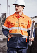 Syzmik MENS HI VIS COTTON DRILL JACKET   ZJ590 - Star Uniforms Australia