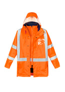 Syzmik Mens Hi Vis X Back Taped 4 In 1 Waterproof Jacket-ZJ616