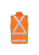 Syzmik Mens Hi Vis X Back Taped 4 In 1 Waterproof Jacket-ZJ616