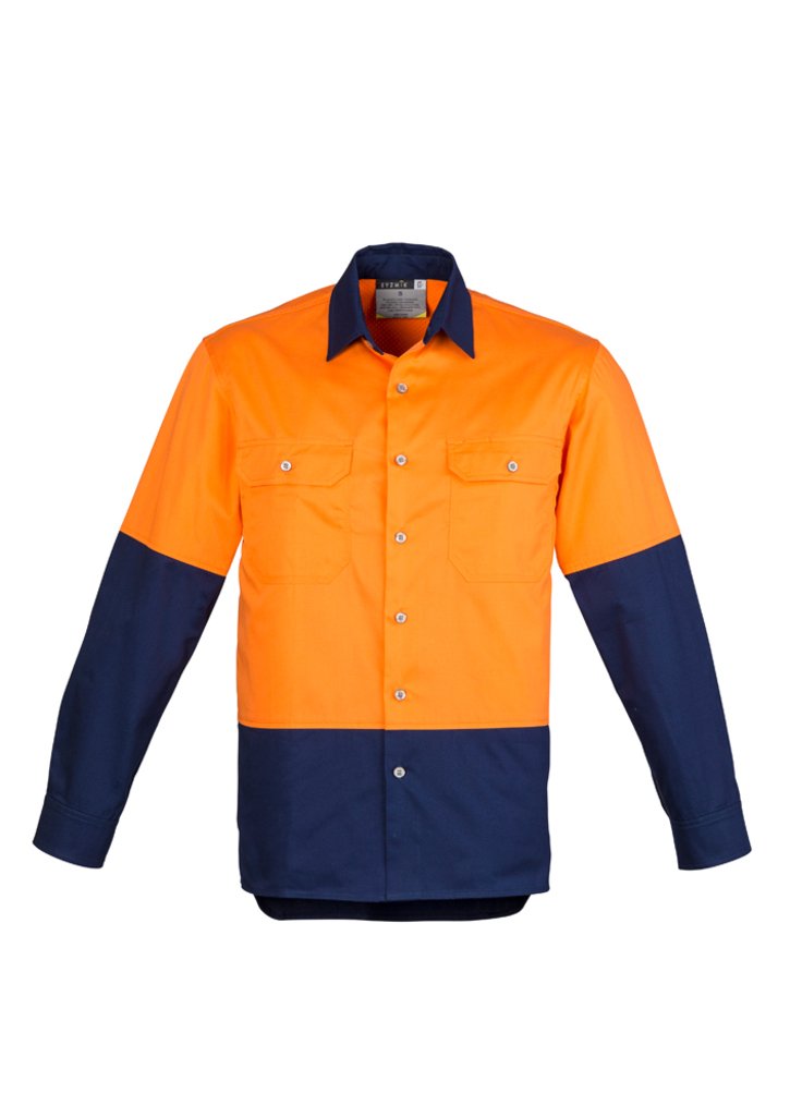 Syzmik Mens Hi Vis Spliced Industrial Shirt Zw122 - Star Uniforms Australia