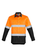 Syzmik Mens Hi Vis Spliced Industrial Shirt - Hoop Taped ZW123