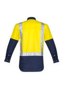 Syzmik Mens Hi Vis Spliced Industrial Shirt - Shoulder Taped Zw124 - Star Uniforms Australia
