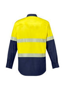 Syzmik Mens Rugged Cooling Hi Vis Segmented Tape L/S Shirt-ZW229