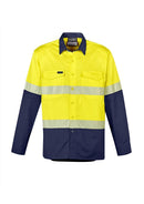 Syzmik Mens Rugged Cooling Hi Vis Segmented Tape L/S Shirt-ZW229
