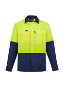 Syzmik-Mens Hi Vis Outdoor L/S Shirt-ZW468