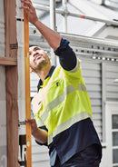 Syzmik-Mens Hi Vis Outdoor Segmented Tape L/S Shirt-ZW470