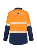 Syzmik-Mens Hi Vis Outdoor Segmented Tape L/S Shirt-ZW470