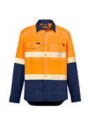 Syzmik-Mens Hi Vis Outdoor Segmented Tape L/S Shirt-ZW470