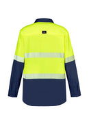 Syzmik-Mens Hi Vis Outdoor Segmented Tape L/S Shirt-ZW470