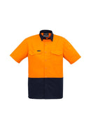 Syzmik Mens Rugged Cooling Hi Vis Spliced S/S Shirt   Zw815 - Star Uniforms Australia