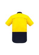 Syzmik Mens Rugged Cooling Hi Vis Spliced S/S Shirt   Zw815 - Star Uniforms Australia