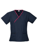 Biz Collection Ladies Crossover Scrub Top (H10722) NOTE: PLEASE CALL US AND CHECK STOCK BEFORE PURCHASE - Star Uniforms Australia