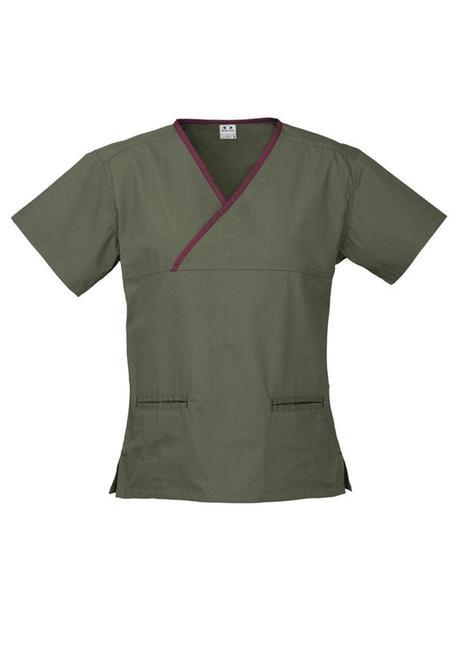 Biz Collection Ladies Crossover Scrub Top (H10722) NOTE: PLEASE CALL US AND CHECK STOCK BEFORE PURCHASE - Star Uniforms Australia